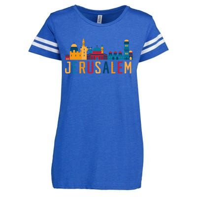 Jerusalem Jewish Country Israelite Israel Enza Ladies Jersey Football T-Shirt