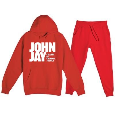 John Jay College Of Criminal Justice Bloodhounds Large Premium Hooded Sweatsuit Set