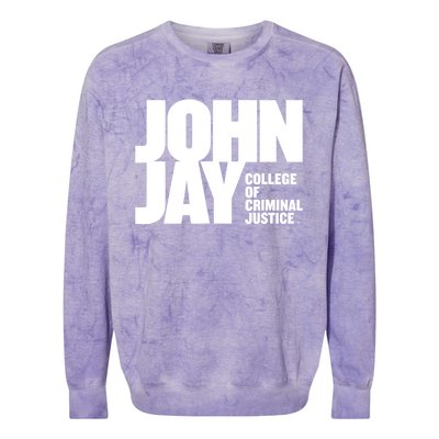 John Jay College Of Criminal Justice Bloodhounds Large Colorblast Crewneck Sweatshirt