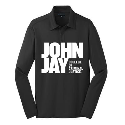 John Jay College Of Criminal Justice Bloodhounds Large Silk Touch Performance Long Sleeve Polo