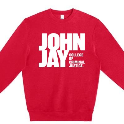 John Jay College Of Criminal Justice Bloodhounds Large Premium Crewneck Sweatshirt