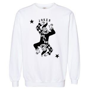 Joker Jester Clown Card Poker Playing Wild Card Gift Garment-Dyed Sweatshirt