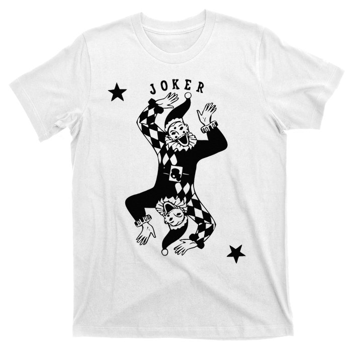 Joker Jester Clown Card Poker Playing Wild Card Gift T-Shirt