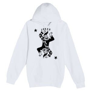 Joker Jester Clown Card Poker Playing Wild Card Gift Premium Pullover Hoodie