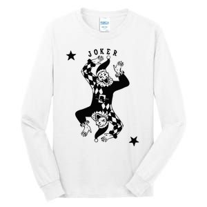 Joker Jester Clown Card Poker Playing Wild Card Gift Tall Long Sleeve T-Shirt