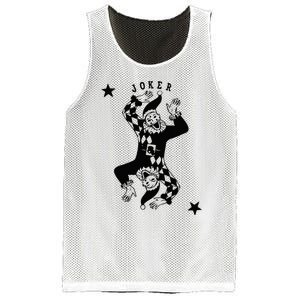 Joker Jester Clown Card Poker Playing Wild Card Gift Mesh Reversible Basketball Jersey Tank