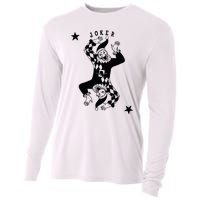 Joker Jester Clown Card Poker Playing Wild Card Gift Cooling Performance Long Sleeve Crew