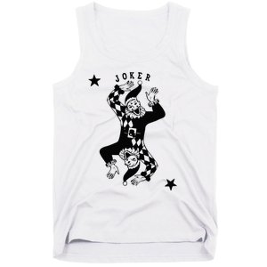 Joker Jester Clown Card Poker Playing Wild Card Gift Tank Top