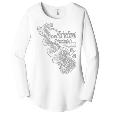 Juke Joint Delta Blues Music Women's Perfect Tri Tunic Long Sleeve Shirt