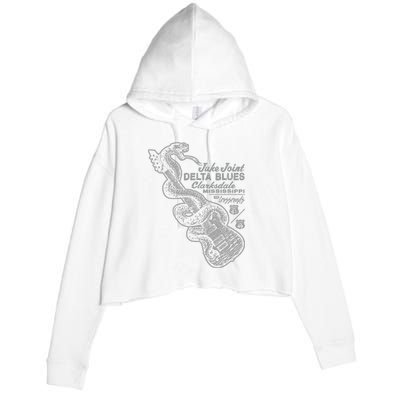 Juke Joint Delta Blues Music Crop Fleece Hoodie