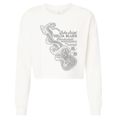 Juke Joint Delta Blues Music Cropped Pullover Crew