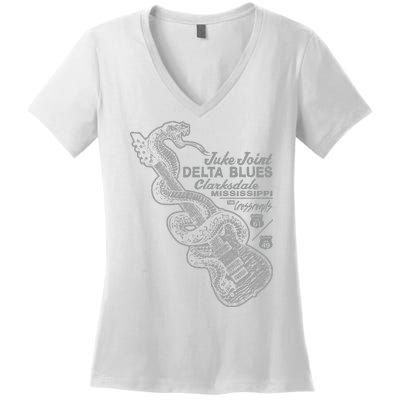 Juke Joint Delta Blues Music Women's V-Neck T-Shirt