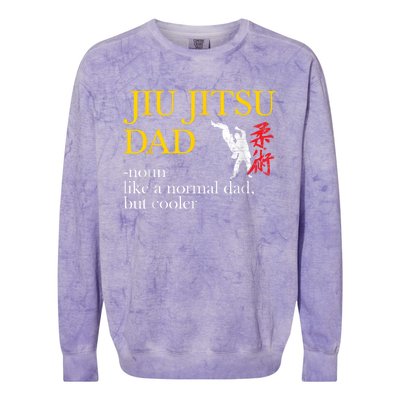 Jiu Jitsu Dad Noun Like A Normal Dad But Cooler Bbj Mma Colorblast Crewneck Sweatshirt