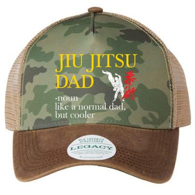 Jiu Jitsu Dad Noun Like A Normal Dad But Cooler Bbj Mma Legacy Tie Dye Trucker Hat