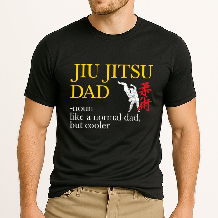 Jiu Jitsu Dad Noun Like A Normal Dad But Cooler Bbj Mma Cooling Performance Crew T-Shirt