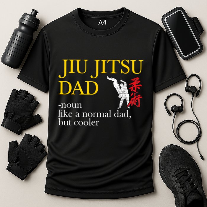 Jiu Jitsu Dad Noun Like A Normal Dad But Cooler Bbj Mma Cooling Performance Crew T-Shirt