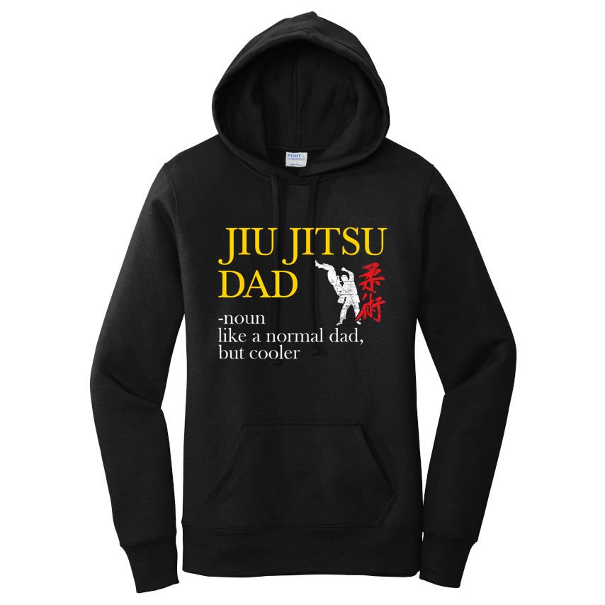 Jiu Jitsu Dad Noun Like A Normal Dad But Cooler Bbj Mma Women's Pullover Hoodie