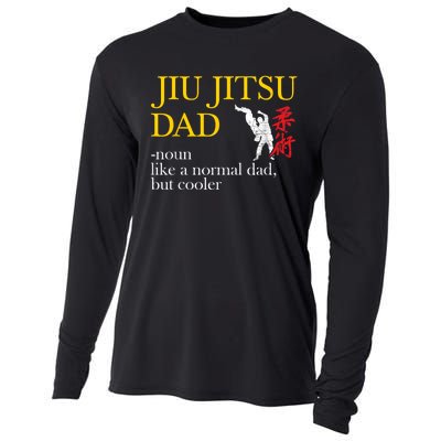 Jiu Jitsu Dad Noun Like A Normal Dad But Cooler Bbj Mma Cooling Performance Long Sleeve Crew