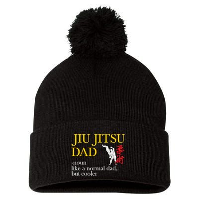 Jiu Jitsu Dad Noun Like A Normal Dad But Cooler Bbj Mma Pom Pom 12in Knit Beanie