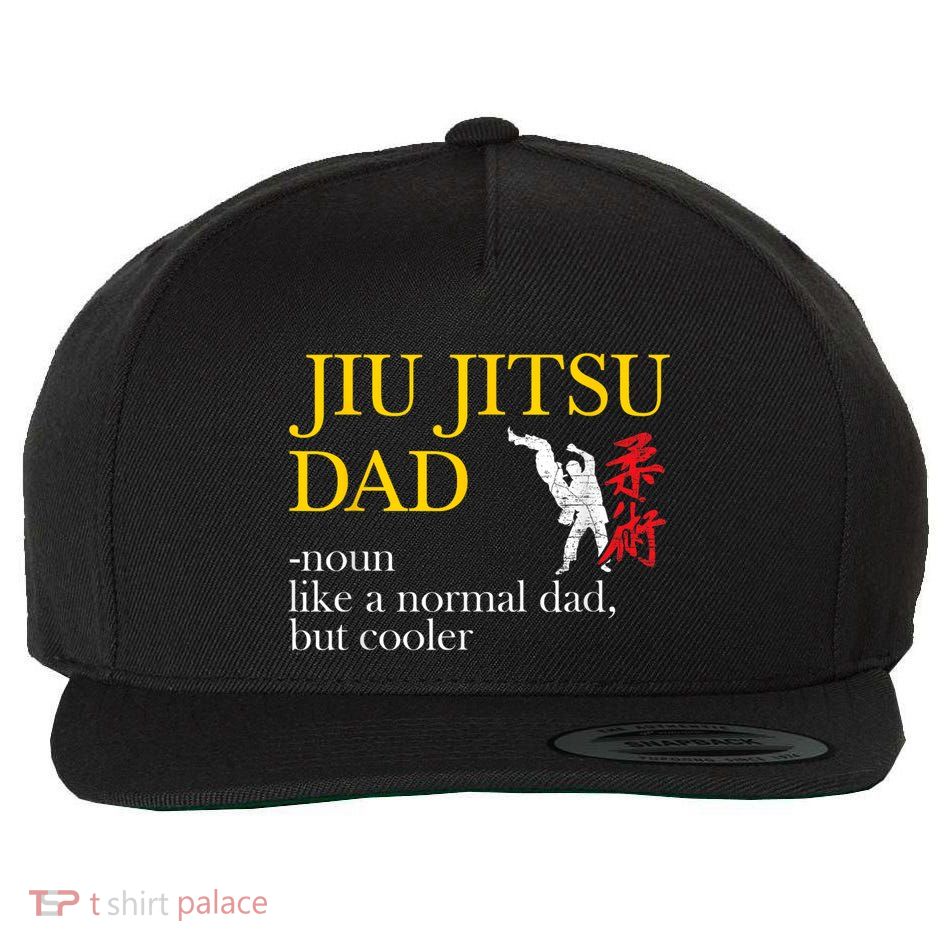 Jiu Jitsu Dad Noun Like A Normal Dad But Cooler Bbj Mma Wool Snapback Cap