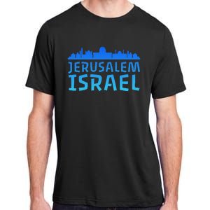 Jewish Jerusalem Design I Love Israel Adult ChromaSoft Performance T-Shirt