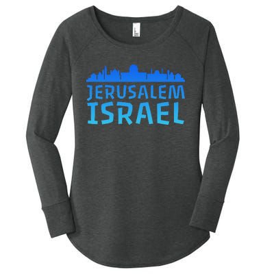 Jewish Jerusalem Design I Love Israel Women's Perfect Tri Tunic Long Sleeve Shirt