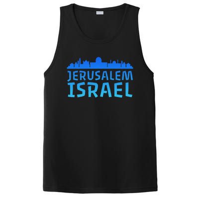 Jewish Jerusalem Design I Love Israel PosiCharge Competitor Tank