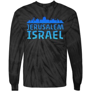 Jewish Jerusalem Design I Love Israel Tie-Dye Long Sleeve Shirt