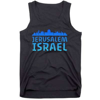 Jewish Jerusalem Design I Love Israel Tank Top