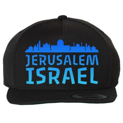 Jewish Jerusalem Design I Love Israel Wool Snapback Cap