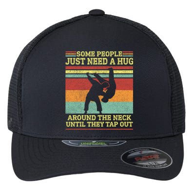 Jiu Jitsu Dad Like A Normal Dad But Cooler BBJ Jiu Jitsu Flexfit Unipanel Trucker Cap