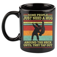 Jiu Jitsu Dad Like A Normal Dad But Cooler BBJ Jiu Jitsu 11oz C Handle Ceramic Mug