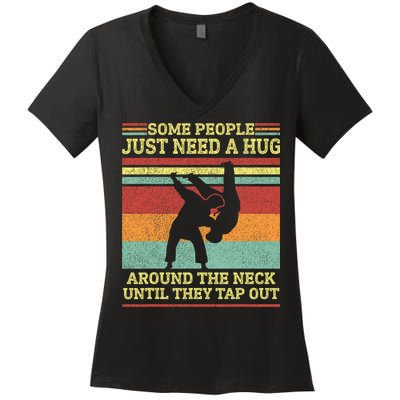 Jiu Jitsu Dad Like A Normal Dad But Cooler BBJ Jiu Jitsu Women's V-Neck T-Shirt