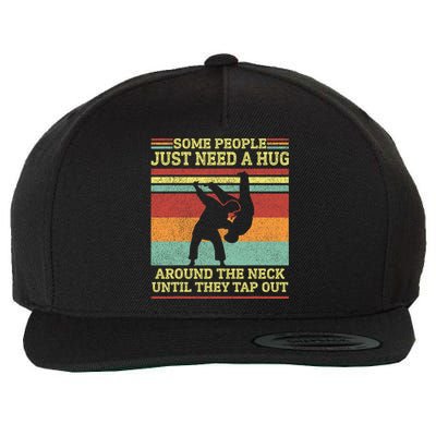 Jiu Jitsu Dad Like A Normal Dad But Cooler BBJ Jiu Jitsu Wool Snapback Cap