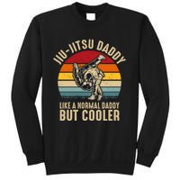 Jiu Jitsu Daddy Like A Normal Daddy But Cooler Funny Dad Gifts Retro Plus Size Sweatshirt