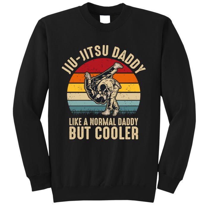 Jiu Jitsu Daddy Like A Normal Daddy But Cooler Funny Dad Gifts Retro Plus Size Sweatshirt