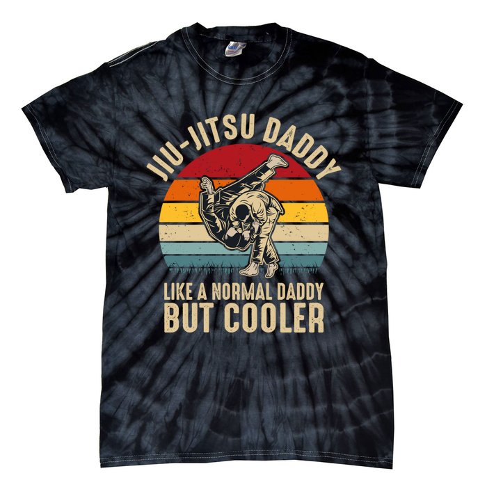 Jiu Jitsu Daddy Like A Normal Daddy But Cooler Funny Dad Gifts Retro Plus Size Tie-Dye T-Shirt