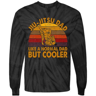 Jiu Jitsu Dad Retro Bjj Brazilian Jujitsu Tie-Dye Long Sleeve Shirt