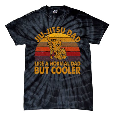 Jiu Jitsu Dad Retro Bjj Brazilian Jujitsu Tie-Dye T-Shirt