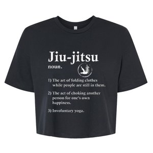 Jiu Jitsu Definition Funny Bjj Bella+Canvas Jersey Crop Tee