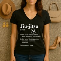 Jiu Jitsu Definition Funny Bjj Women's V-Neck T-Shirt