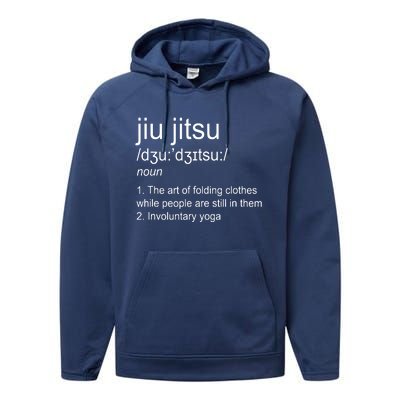 Jiu Jitsu Definition Martial Arts Performance Fleece Hoodie