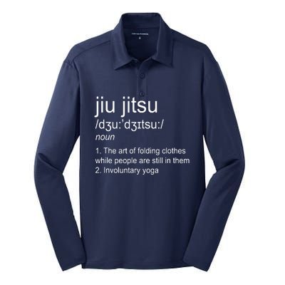 Jiu Jitsu Definition Martial Arts Silk Touch Performance Long Sleeve Polo