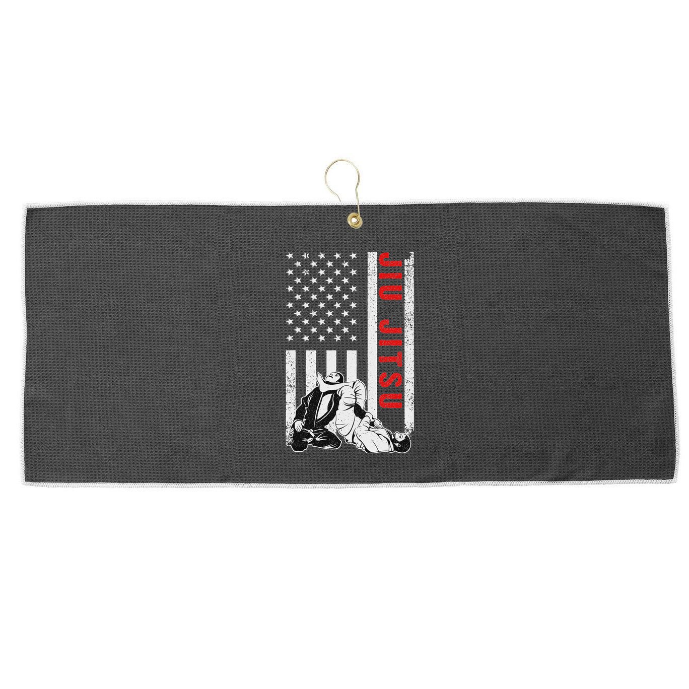 Jiu Jitsu Design Brazilian Jiu Jitsu Bjj Large Microfiber Waffle Golf Towel