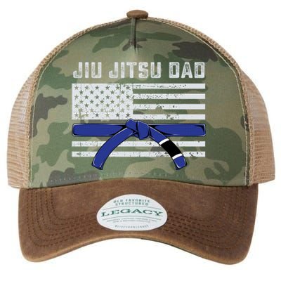 Jiu Jitsu Dad Blue Belt Police Lives Matter Thin Blue Line Great Gift Legacy Tie Dye Trucker Hat