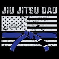 Jiu Jitsu Dad Blue Belt Police Lives Matter Thin Blue Line Great Gift Drawstring Bag