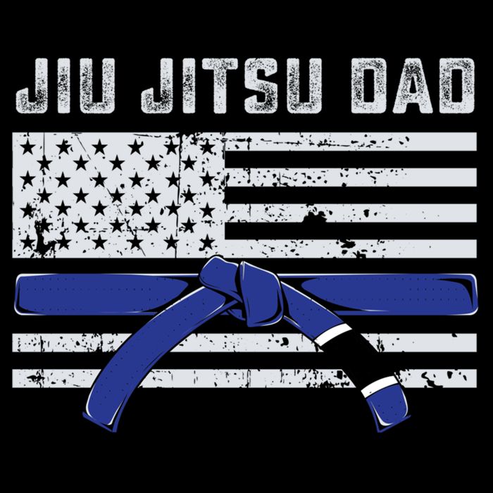 Jiu Jitsu Dad Blue Belt Police Lives Matter Thin Blue Line Great Gift Drawstring Bag