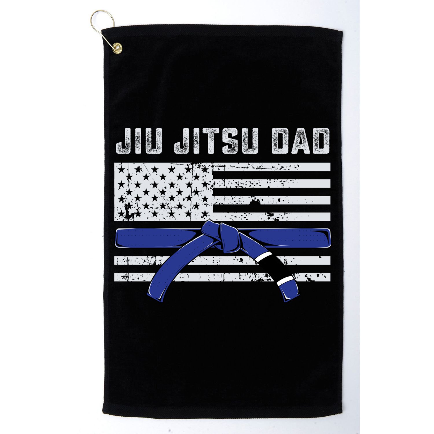 Jiu Jitsu Dad Blue Belt Police Lives Matter Thin Blue Line Great Gift Golf Towel