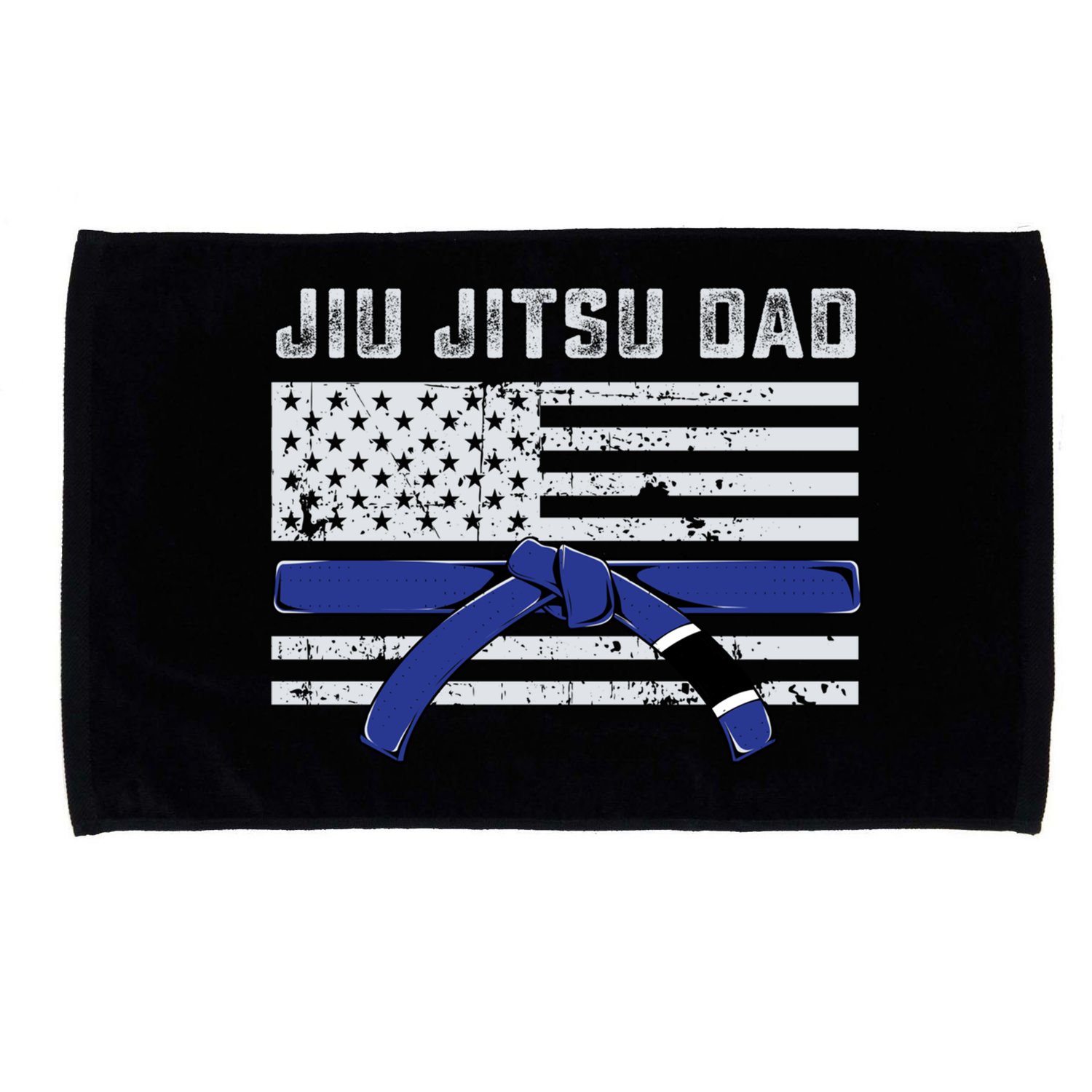 Jiu Jitsu Dad Blue Belt Police Lives Matter Thin Blue Line Great Gift Microfiber Hand Towel