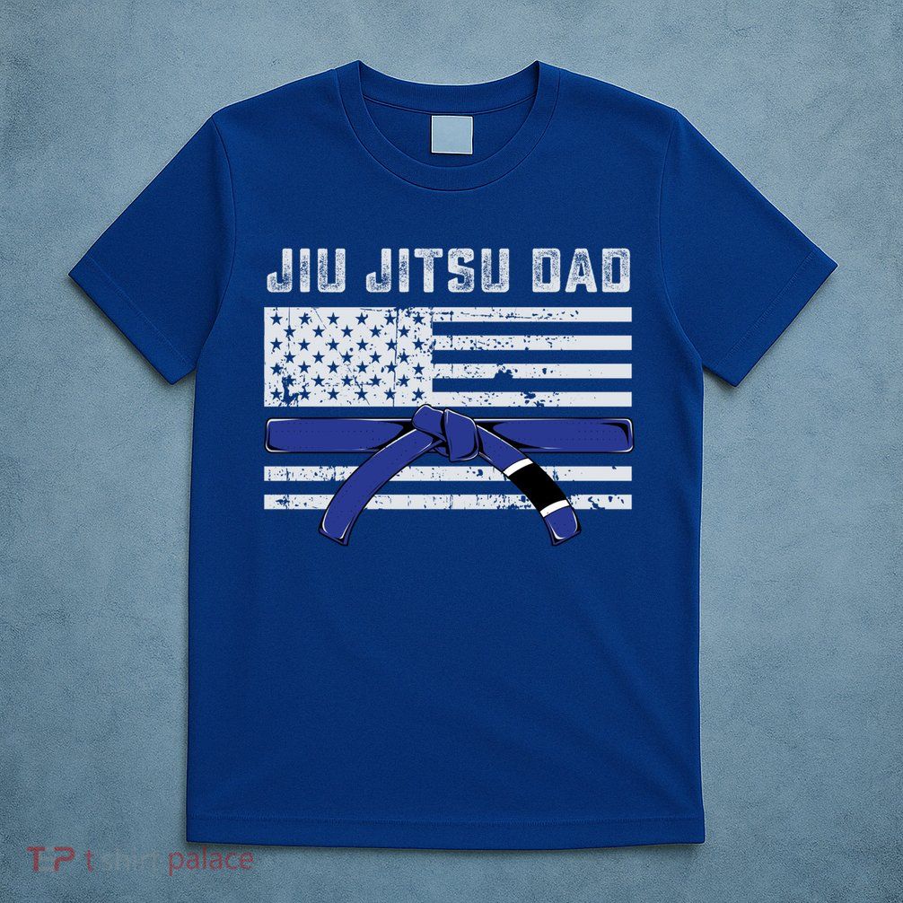 Jiu Jitsu Dad Blue Belt Police Lives Matter Thin Blue Line Great Gift T-Shirt